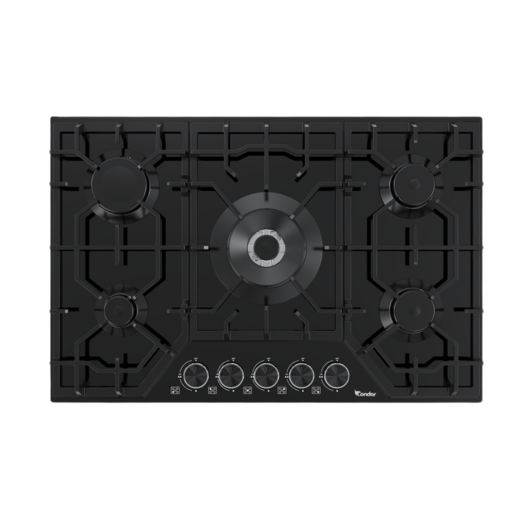 Vanilla built-in plate 02 5 Black Glas lamps 75 cm CONDOR